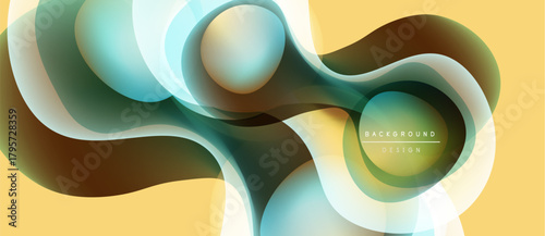 Abstract flowing shapes, soft colors, light gradients. Modern design element for backgrounds, banners, presentations. Smooth curves create dynamic visual.