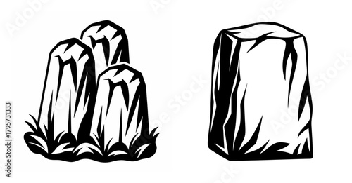 Ancient sacred stones religious symbolism natural rock formations mystical objects monumental icons