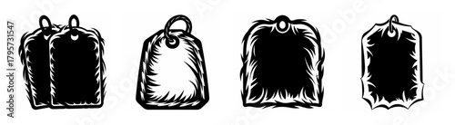 Collection of hand drawn bags four distinct styles featuring drawstrings for secure closure and versatile carrying