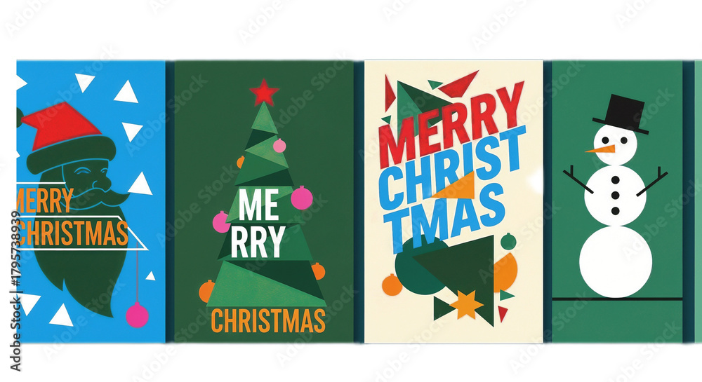 Fototapeta premium christmas card with santa claus