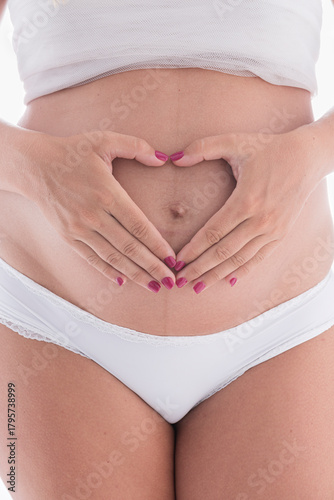 Wallpaper Mural Mujer embarazada con ropa interior blanca. Torontodigital.ca