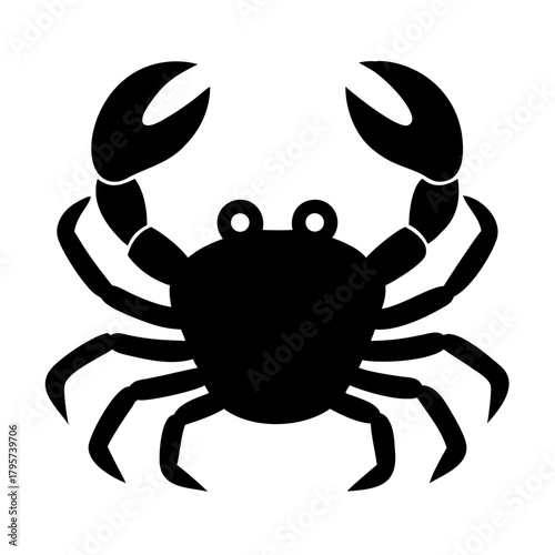 Black crab icon icon