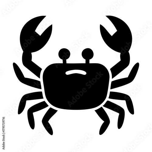 Black crab icon icon