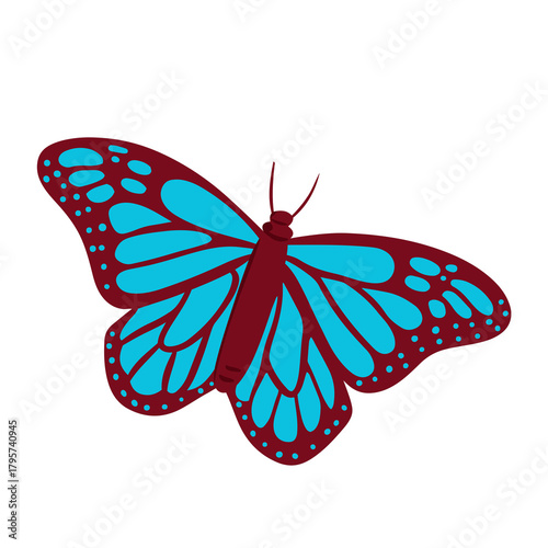 butter flay tattoo design. Vector illustration