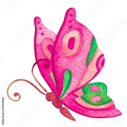 butter flay tattoo design. Vector illustration