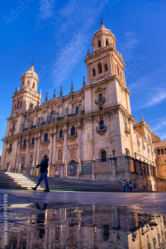 View of the Jaen Cathedral in Andalusia.