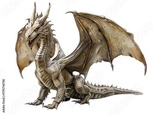 Fantasy dragon on white background.png