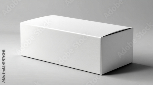 Maqueta de caja con espacio para etiquetas o rótulos. 