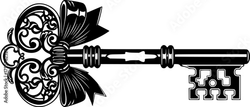 Skeleton key silhouette.