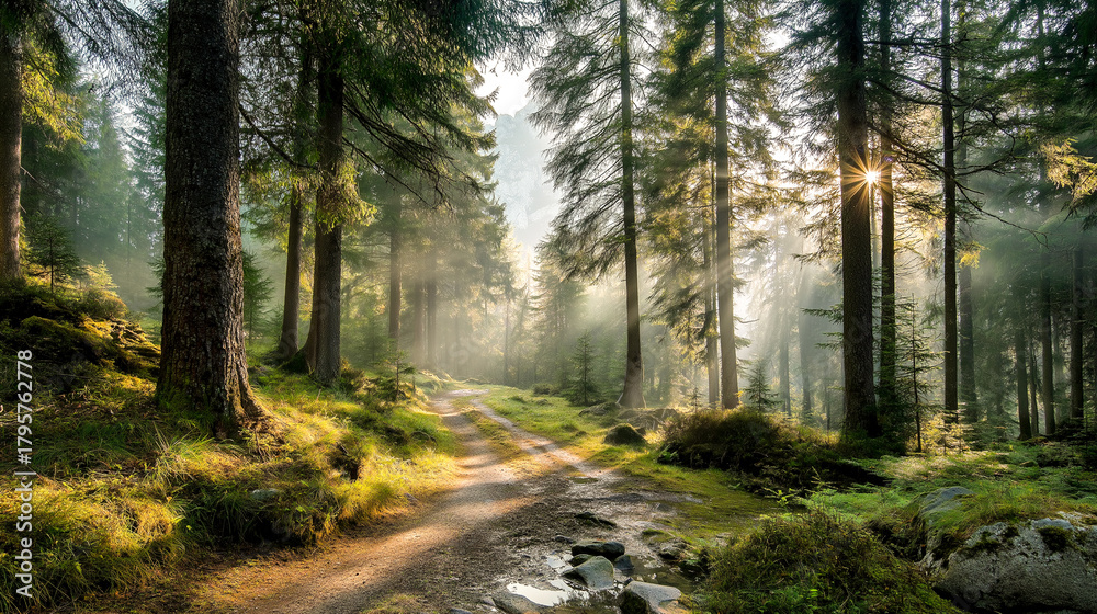 Fototapeta premium road in the woods