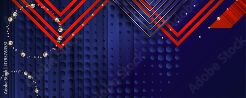 Christmas gold design dark green background abstract shiny color golden red decorative elements