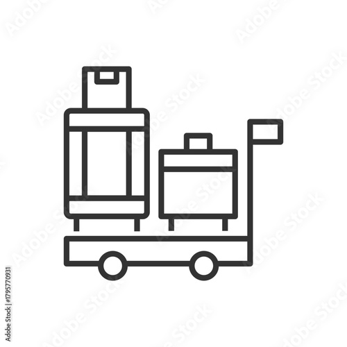 Luggage Trolley Icon