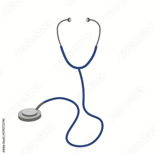 Vector cartoon image of a stethoscope. Medical stethoscope, care health and diagnosis with stethoscope medicine equipment stethoscope