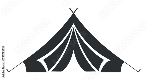 Bell tent illustration isolated on transparent background