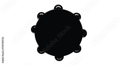 Black circular object with rounded protrusions vector