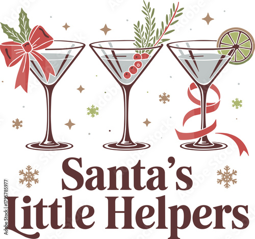 Santa’s Little Helper Martini SVG,Santa’s Favorite Hot Mess SVG