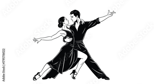 Couple dancing passionately romance movement