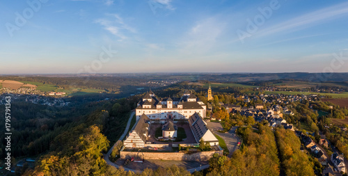 Aerial view of Augustusburg Hunting Lodge, Germany