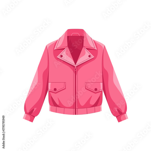 Pink leather jacket