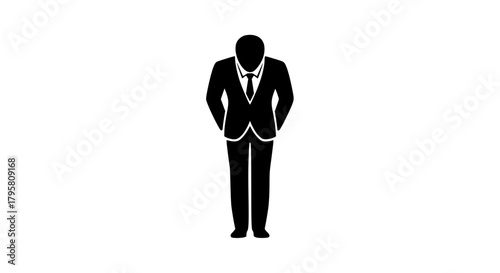 Performer bow black white icon 