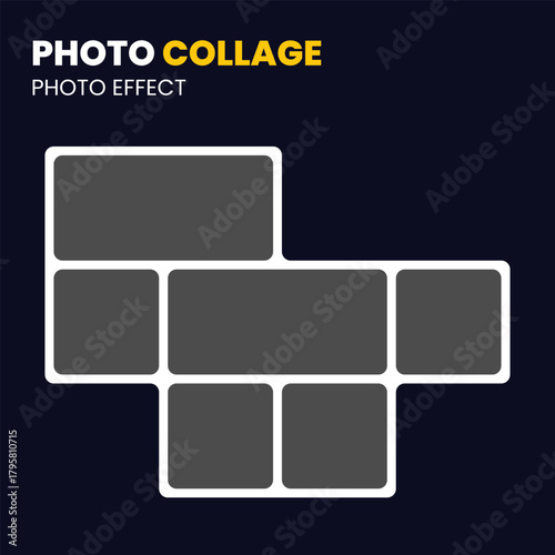 Modern Photo Collage Template for Multiple Images Display