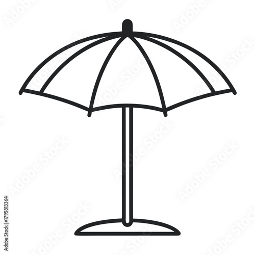  umbrella isolated on white background providing bright color and protection from the weather