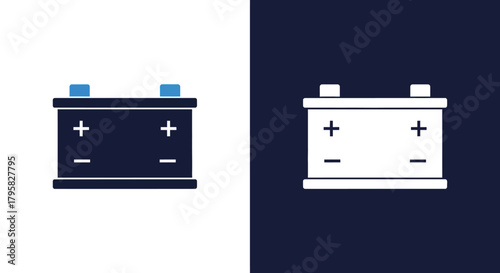 Electric car battery power icon. Energy and charging symbol vector illustration 