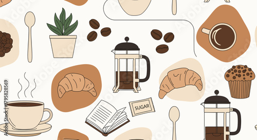 Relaxing Brew, Pastries, and Reading Experience in a Warm Home Environment