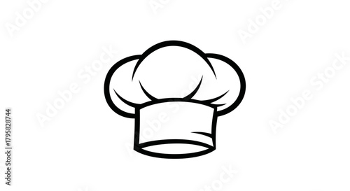 Chef Hat Illustration for Food Enthusiasts, Graphic Design, Digital Art, Creative Environment, Modern Viewpoint