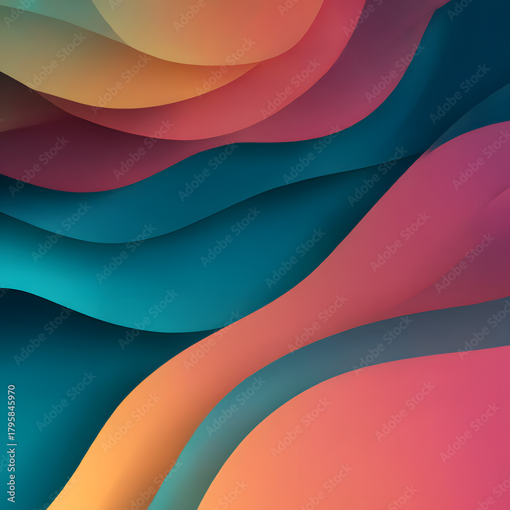 Obraz premium colorful blocks and waves