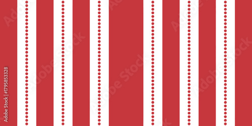 A red and white striped pattern with dotted lines on the white stripes creating a textured look design