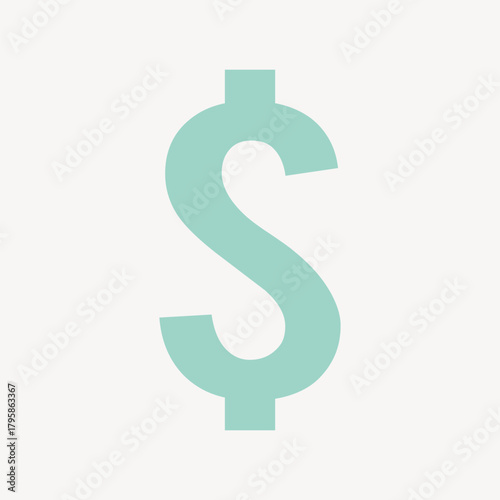 Dollar currency sign, finance graphic vector