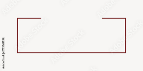 Outline frame collage element vector