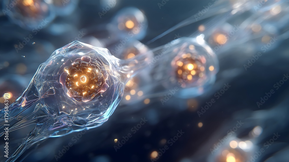 Naklejka premium Biotech Nanobot Cell with Advanced Microstructure