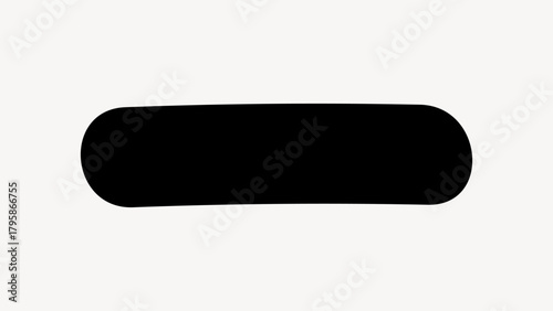 Black thick line collage element vector