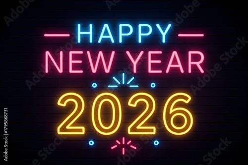 Happy New Year 2026 — Neon Banners, Cards, Posters, and Holiday Celebration Designs