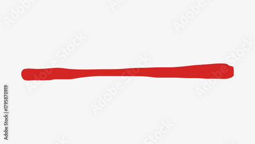 Red doodle line collage element vector