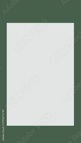 Green rectangle shape frame vector