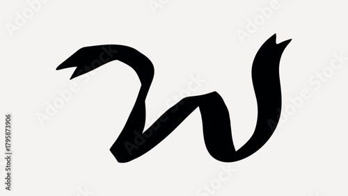 Black ribbon illustration vector