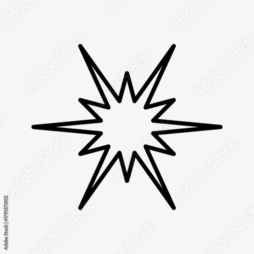 Abstract black starburst illustration vector