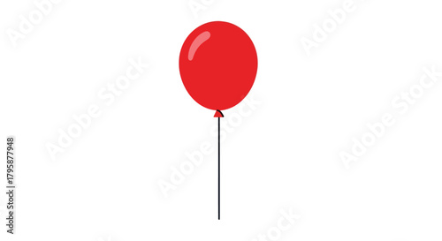Single red balloon