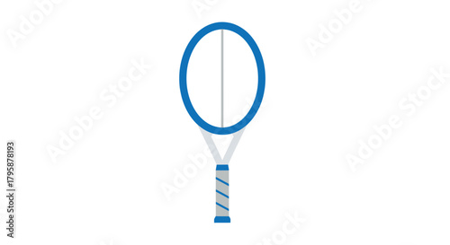 Simple flat tennis racket