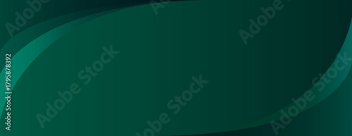 Dark green background with smooth gradient curves. The background is sleek and modern, featuring a rich green color and subtle texture. Minimal abstract gradient curve vector background