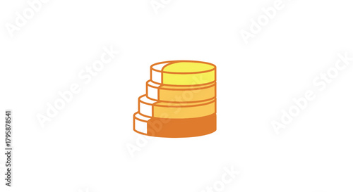 Stacked discs in gradient yellows and oranges with distinct outlines