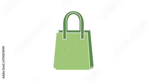 Green shopping bag icon