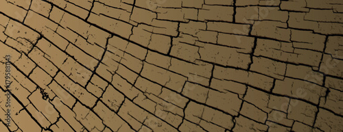 Cracked earth background, earthy brown background with textured, rustic style. Brown background with natural, organic patterns. Cracked texture vintage background vector