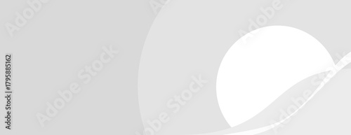 Minimalist gray background with smooth curves. The background features light gray and white colors, creating a soft, modern look. Wave background vector. Gray background.