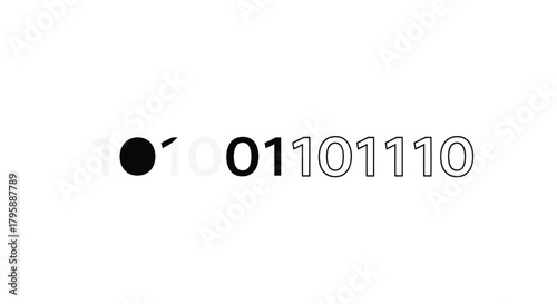 Binary sequence, partially faded