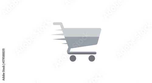 Gray shopping cart icon
