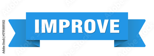 improve ribbon isolated on transparent background. improve ribbon